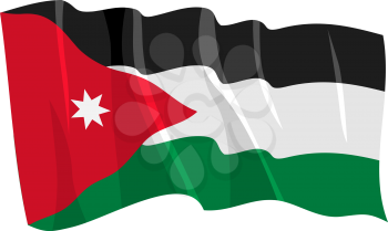 Royalty Free Clipart Image of the Jordan Flag
