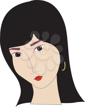 Royalty Free Clipart Image of a Brunette Woman