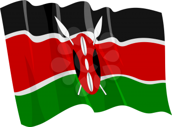 Royalty Free Clipart Image of the Kenya Flag