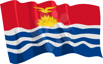 Royalty Free Clipart Image of the Kiribati Flag