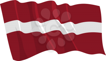 Royalty Free Clipart Image of the Latvia Flag