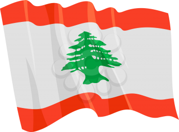 Royalty Free Clipart Image of the Lebanon Flag