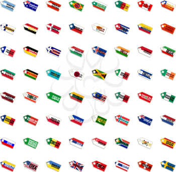 Royalty Free Clipart Image of International Tags