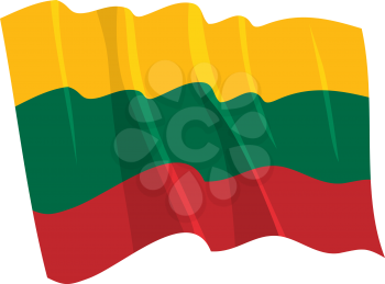 Royalty Free Clipart Image of the Lithuania Flag