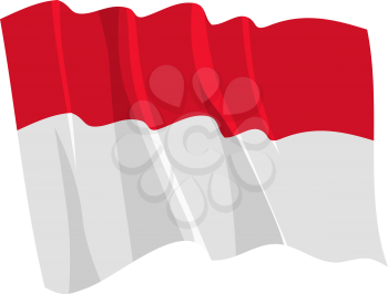 Royalty Free Clipart Image of the Monaco Flag