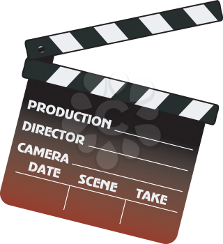 Royalty Free Clipart Image of a Movie Clapper Board