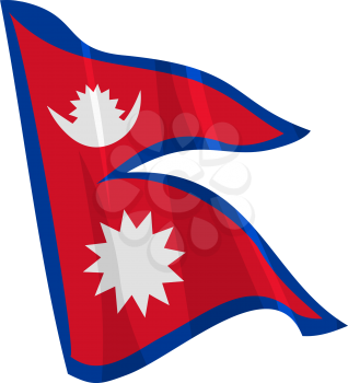 Royalty Free Clipart Image of the Nepal Flag
