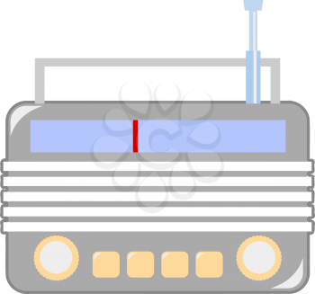 Royalty Free Clipart Image of a Vintage Radio