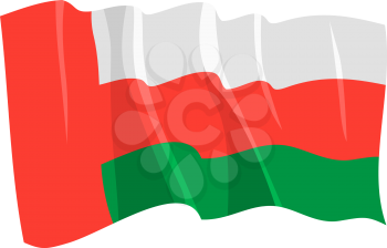 Royalty Free Clipart Image of the Oman Flag