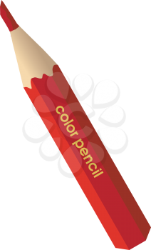 Royalty Free Clipart Image of a Red Pencil Crayon