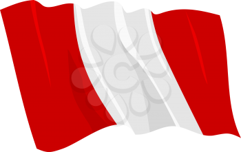 Royalty Free Clipart Image of the Peru Flag