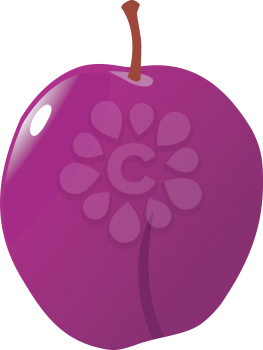 Royalty Free Clipart Image of a Plum