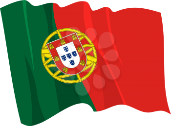 Royalty Free Clipart Image of the Portugal Flag