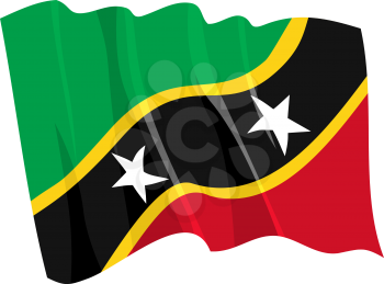 Royalty Free Clipart Image of the Saint Kitts and Nevis Flag