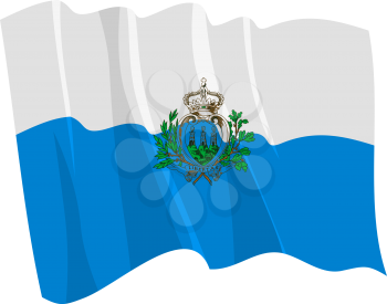 Royalty Free Clipart Image of the San Marino Flag