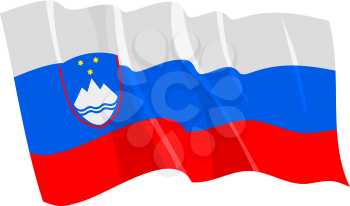 Royalty Free Clipart Image of the Slovenia Flag