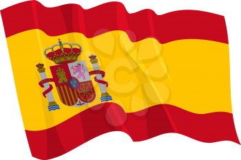 Royalty Free Clipart Image of the Spain Flag