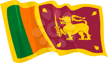 Royalty Free Clipart Image of the Sri Lanka Flag