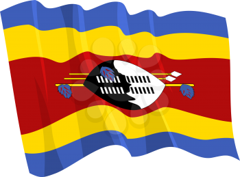 Royalty Free Clipart Image of the Swaziland Flag