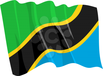 Royalty Free Clipart Image of a Tanzanian Flag