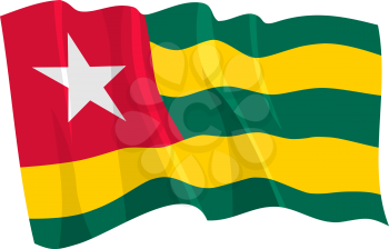 Royalty Free Clipart Image of a Togo Flag