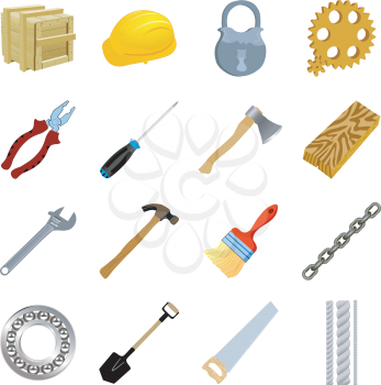 Royalty Free Clipart Image of Industrial Tools