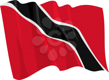 Royalty Free Clipart Image of a Trinidad and Tobago Flag