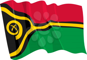 Royalty Free Clipart Image of a Vanuatu Flag
