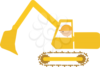 Royalty Free Clipart Image of an Excavator