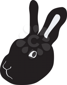 silhouette of rabbit