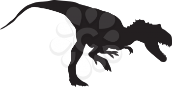 silhouette of allosaurus