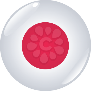 button in colours of Japan