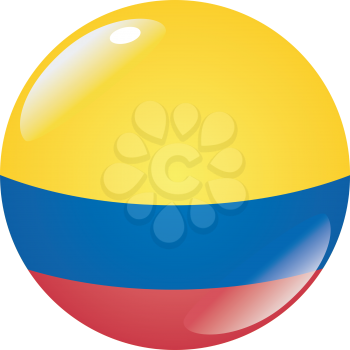 button in colours of Colombia