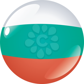 button in colours of Bulgaria