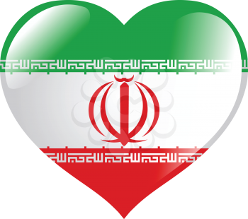 Image of heart with flag of Iran