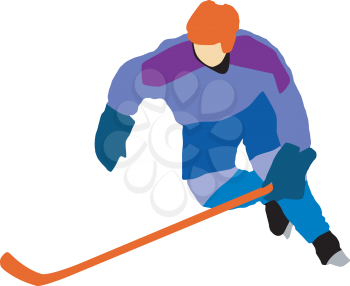 Kind of sport series of illustration. Ice hockey