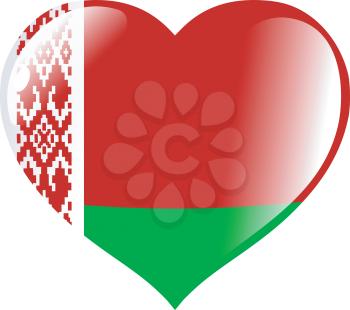 Image of heart with flag of Belarus