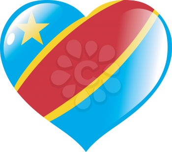 Image of heart with flag of Congo