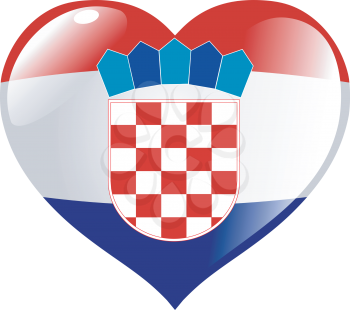 Image of heart with flag of Croatia