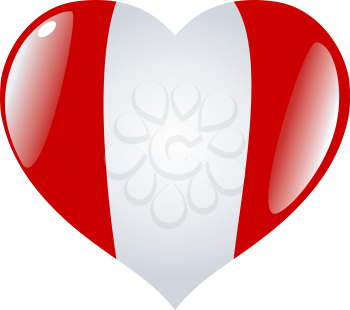 Image of heart with flag of Peru