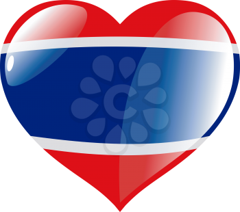 Image of heart with flag of Thailand