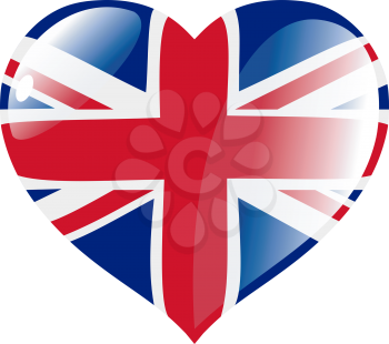Image of heart with flag of United Kingdom