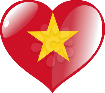 Image of heart with flag of Vietnam