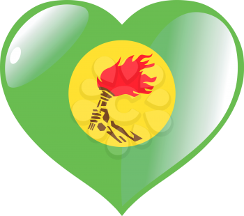 Image of heart with flag of Zaire