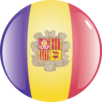 button in colours of Andorra