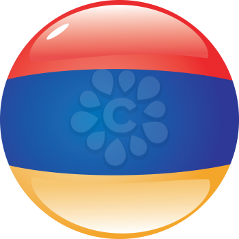 button in colours of Armenia
