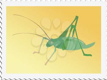 stamp with image of cricket
