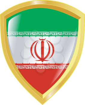 Coat of arms in national colours of Iran
