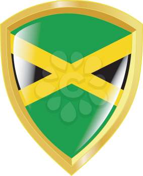 Coat of arms in national colours of Jamaica
