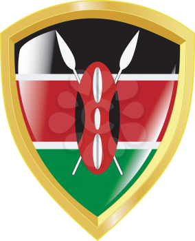 Coat of arms in national colours of Kenya